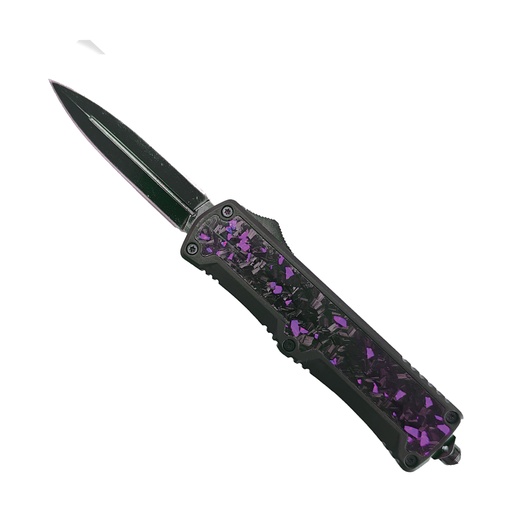 Forged Pulse Quick-Deploy OTF Knife - Purple Carbon Fiber