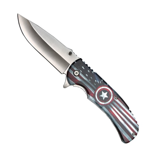 Patriot Shield Quick-Deploy Spring Assisted Knife - Stainless Steel