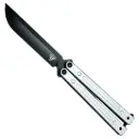 Polar Shift Ball-Bearing Butterfly Knife - White Aluminum