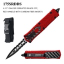 Redline Carbon Double-Action OTF Knife - Black Blade