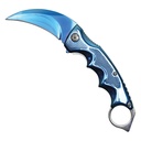 Azure Claw Quick-Strike Spring-Assisted Karambit Knife - Blue Steel