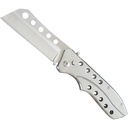 Monolith One-Touch Wharncliffe Automatic Knife - Matte Silver