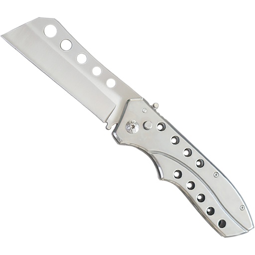 Monolith One-Touch Wharncliffe Automatic Knife - Matte Silver