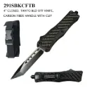 Stealth Vector Quick-Reset Double Action OTF Knife - Black Carbon Fiber