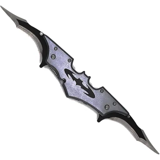 Batwing Dual-Edge Assisted Opening Knife - Gray Aluminum