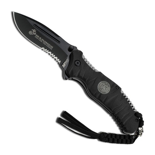 5IN USMC BK SERR W/LNY