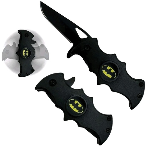 Gotham Spinner Vigilante Assisted Opening Knife - Black Aluminum