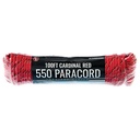 100' x 5/32" 7 strand Paracord - Pull Strength 550 LBS -Cardinal Red Camo