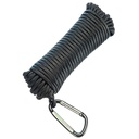 50' x 13/64" 14 strand Paracord - Pull Strength 1100 LBS - Black