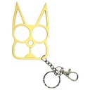 Feline Defender: Cat Spiked Ears Defense Keychain - Your Personal Guardian Angel - Yellow