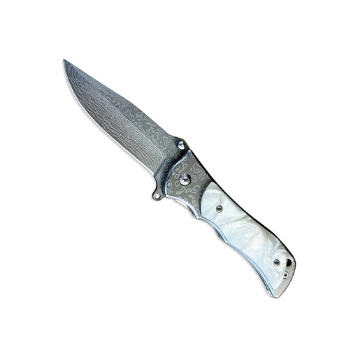 Pearl Gentleman Dress EDC Spring Assisted Knife - White Pearl