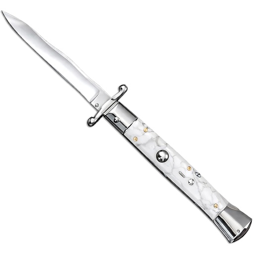 Heritage Swing-Guard Italian Stiletto Automatic Knife - Pearl Handle