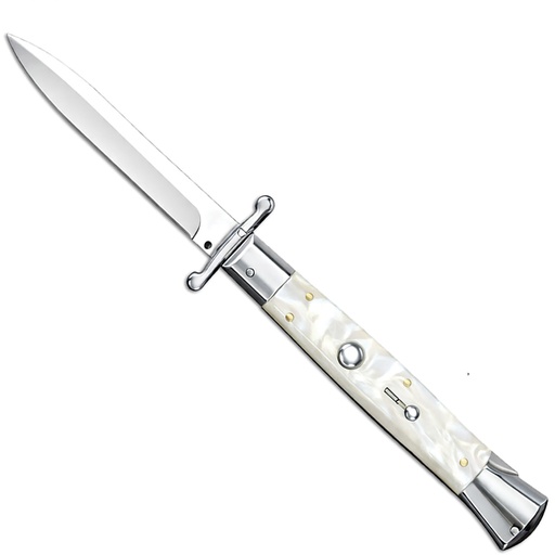 Vintage Gentleman Swing-Guard Stiletto Automatic Knife - Pearl Handle